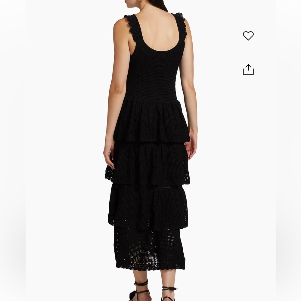 Farm Rio Crochet Sleeveless Midi-Dress
